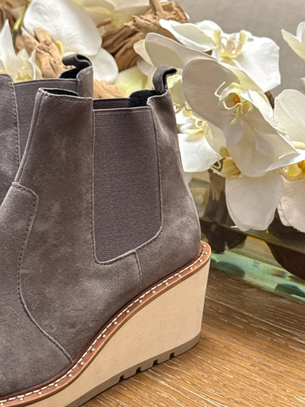 Cecelia Gemma Slip On Low Wedge Boot - 9